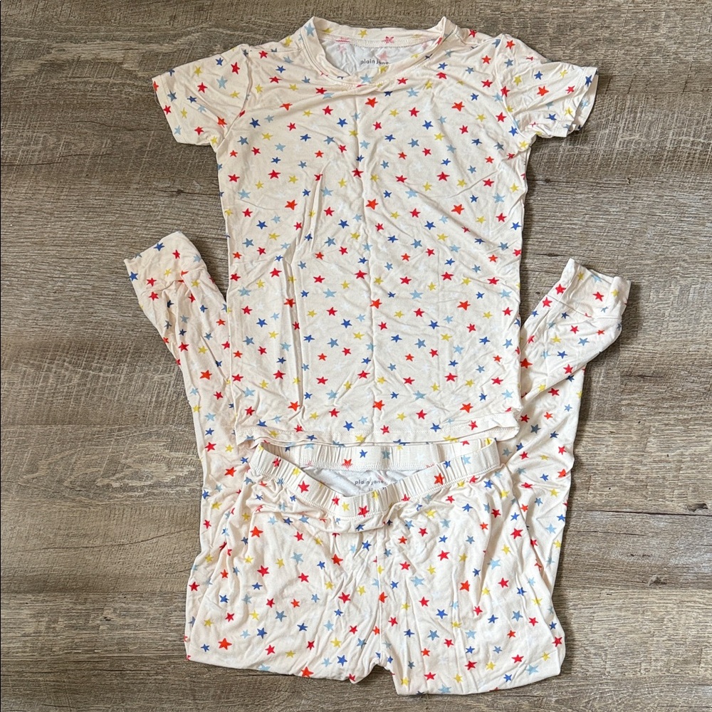 Plain Jane Kids Star Print Pajama Set Size 12